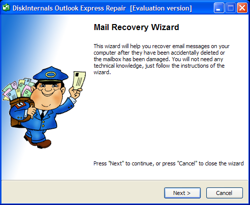DiskInternals Outlook Express Repair
