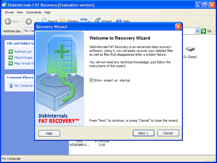 DiskInternals FAT Recovery screen shot