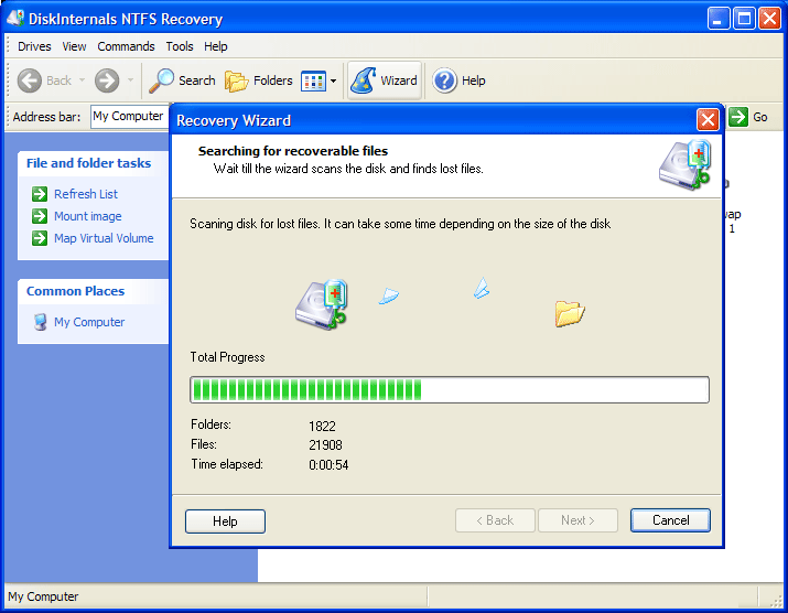 DiskInternals NTFS Recovery screen shot