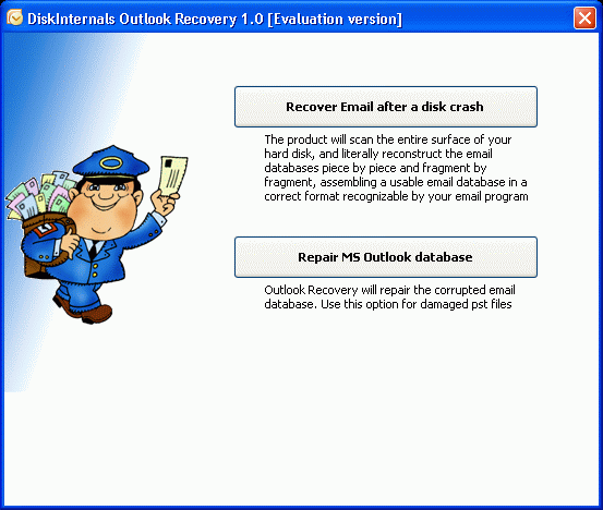 DiskInternals Outlook Recovery screen shot