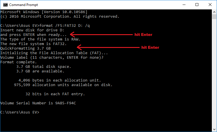 how to format sd card to fat32 windows 10