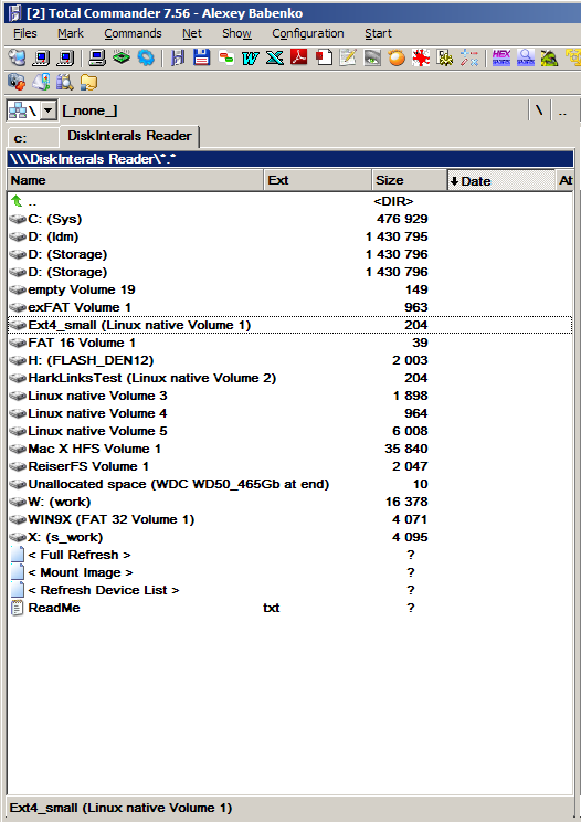 Disk Reader for Total Commander Universal Disk Reader