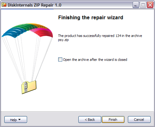 diskinternals zip repair