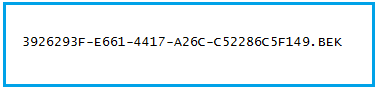 Example of BitLocker Recovery Key in .BEK file