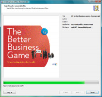 DiskInternals Office Recovery Searching for lost files