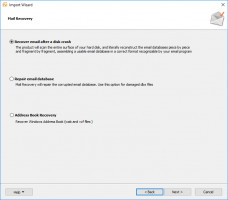 DiskInternals Outlook Recovery DiskInternals Outlook Recovery - select recovery mode