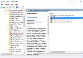 DiskInternals Partition Recovery In local group policy editor - find allow telemetry file