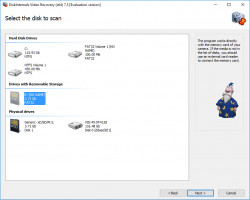 DiskInternals Video Recovery DiskInternals Video Recovery - select the disk for scanning, where you need to MPG recovery perform.