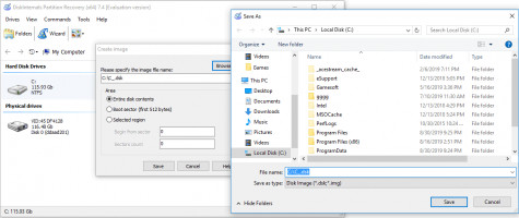 DiskInternals Partition Recovery DiskInternals Partition Recovery - save the disk image